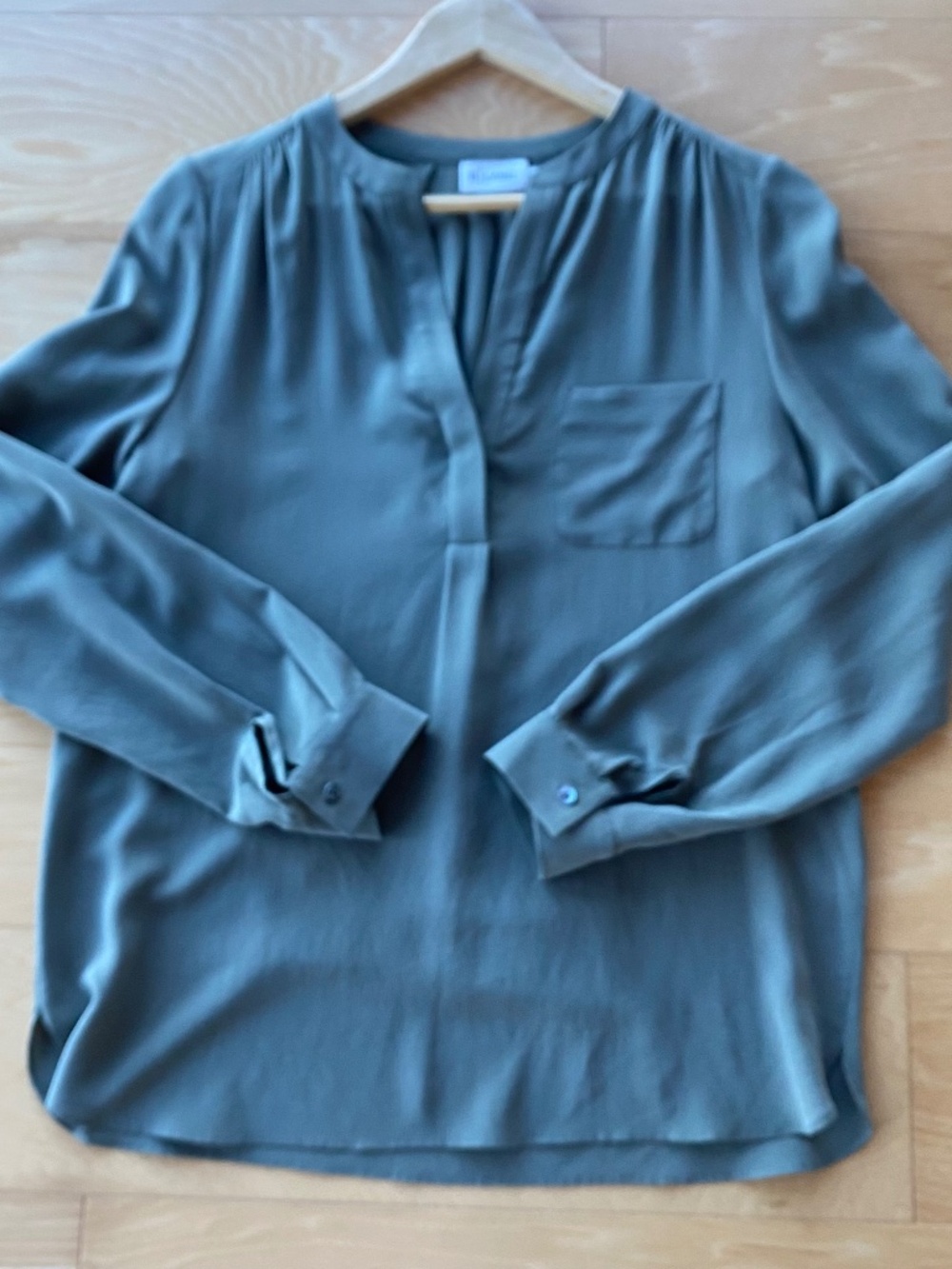 R- Label Women Silk Long Sleeve Blouse